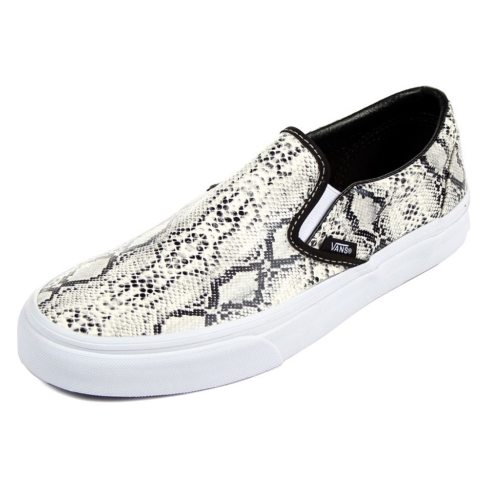 Vans leather unisex snake slip-on sneakers